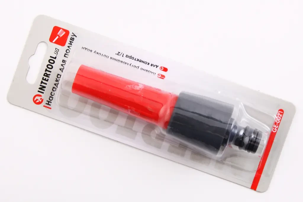 Насадка для поливу 1/2 з плавним регулюванням потоку води Intertool довга, фото 1