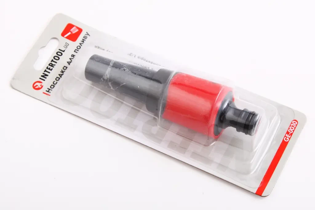 Насадка для поливу 1/2 з плавним регулюванням потоку води Intertool коротка, фото 1