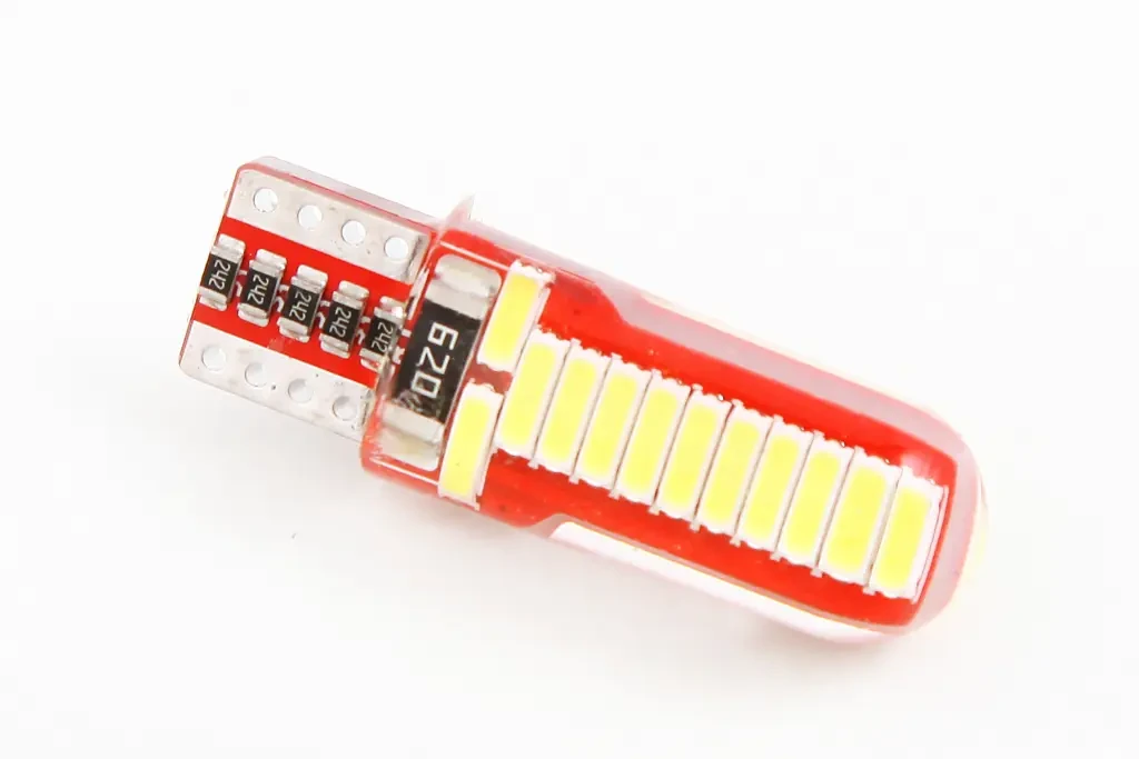 Лампа діодна 12В безцок. T10 24-SMD 4014 силікон Cyclone 576лм, фото 1