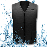 Термо жилет з usb підігрівом Люкс, 9 зон обігріву HV103 Clasic, розмір L, фото 8