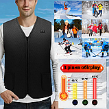 Термо жилет з usb підігрівом Люкс, 9 зон обігріву HV103 Clasic, розмір L, фото 6