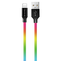 Кабель USB Lightning ColorWay CW-CBUL016-MC 2,4A 1м різнокольоровий, фото 4