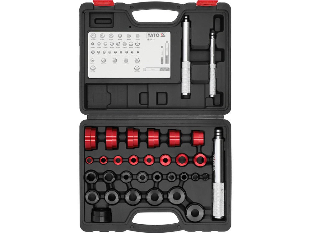 Набір для монтажу підшипників і ущільнень YATO-дюймові/метричні розміри 33 шт.