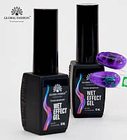 Global Fashion Основа для розтікання Wet effect gel, прозора, для дизайну по-мокрому, 8 мл