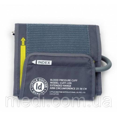 Манжета для тонометрів LD-Cuff N2AR (Доросла, 25-36см, з кільцем, 100% нейлон, 2 трубки), Little Doctor 1 од.