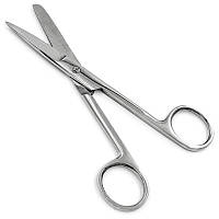 Ножиці операційні прямі 140 мм з одним гострим кінцем PI-02-1142