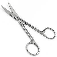 Ножиці операційні зігнуті гострокінцеві, 140 мм PI-02-1132
