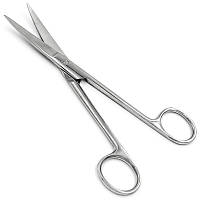 Ножиці операційні зігнуті гострокінцеві, 170 мм PI-02-1134