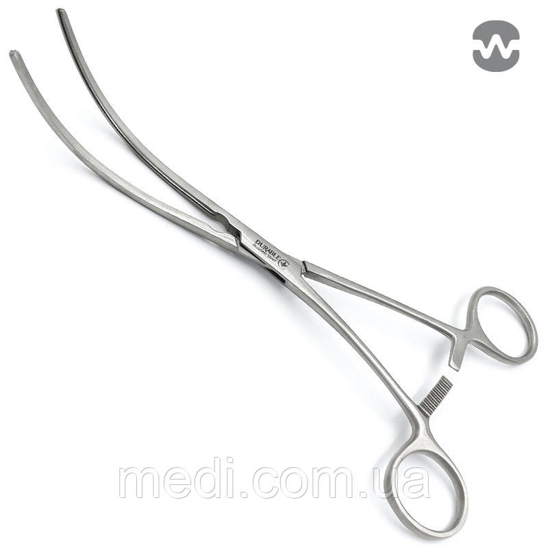 Затискач атравматичний DeBakey, S-зігнутий, 200 мм DHS-12-222-20, фото 1