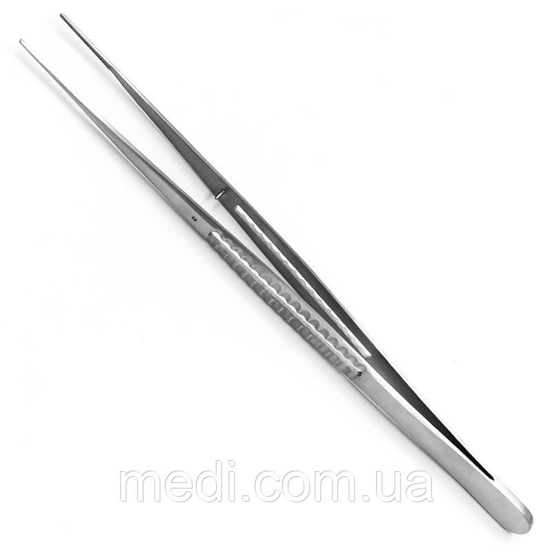 Пінцет за ДеБейкі (DeBakey) з атравматичною нарізкою, 200 мм, серцево-судинний PI-03-1167, фото 1