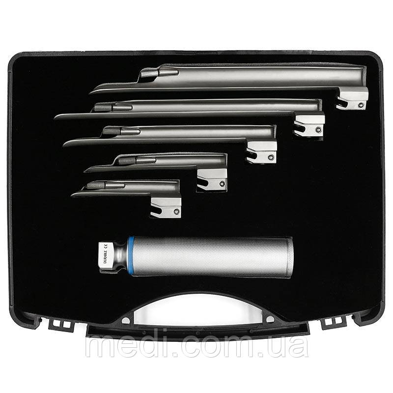 Набір ларингоскопів Міллера (Miller) 5 клинків (№ 0, 1, 2, 3, 4) DHS-22-50, фото 1