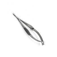 Ножиці за Ваннасом (Vannas), зігнуті, гострокінцеві, 80 мм DHS-02-480-08