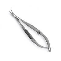 Ножиці за Ваннасом (Vannas), зігнуті, гострокінцеві, 100 мм DHS-02-481-10