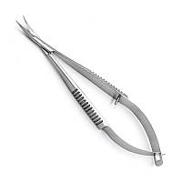 Ножиці за Ваннасом (Vannas), зігнуті, гострокінцеві, 120 мм DHS-02-482-12