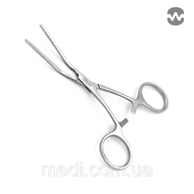 Затискач атравматичний Кастанеда, зігнутий 30°, 120 мм DHS-12-170-12, фото 1