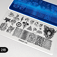 Пластина диск для стемпінгу рептилія, змія металева Starlet №218