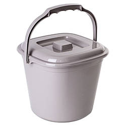 Відро 6л пластикове Smart з кришкою (какао) Алеана А171027-16