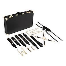 Набір для BDSM Bedroom Fantasies: Bondage Suitcase 13 Pcs — Cow Leather, фото 2