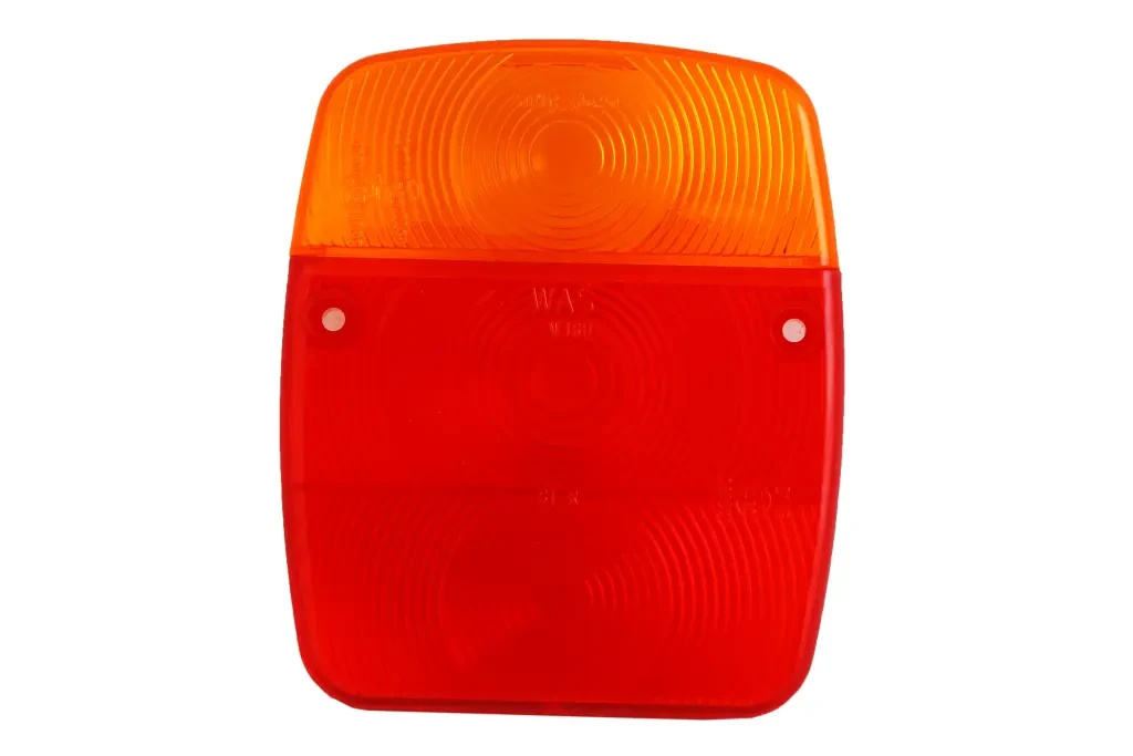 Ліхтар причепа квадрат. WAS червоний/помаранчевий. скло, фото 1