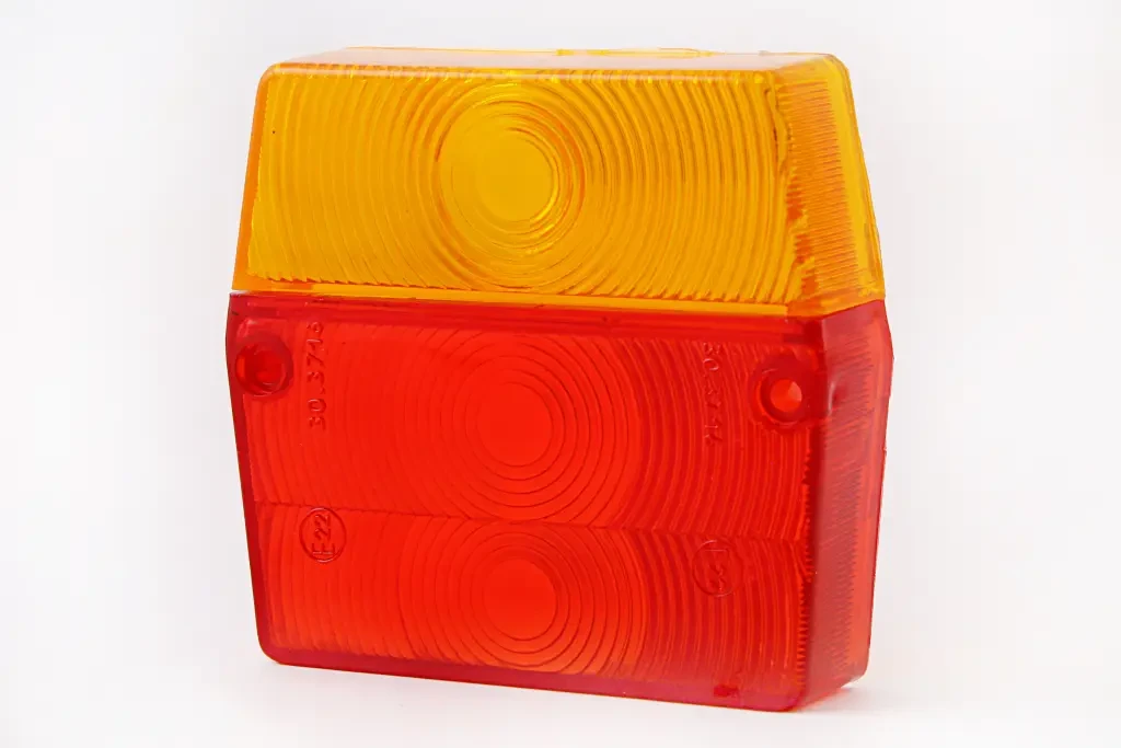 Ліхтар причепа квадрат. ВЗА червоний/оранж. скло, фото 1