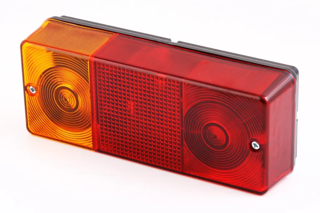 Ліхтар причепа прямоуг. 2-конт. ВЗА червоний/оранж. (90*220*60мм), фото 1