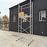 Підмости будівельні алюмінієві Титан 5, міні вишка тура алюмінієва 4 м, фото 6