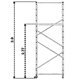 Підмости будівельні алюмінієві Титан 5, міні вишка тура алюмінієва 4 м, фото 2