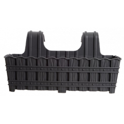 Горшок на перила 50 см. VIOLET HOUSE 1061 BAMBOO Antracite