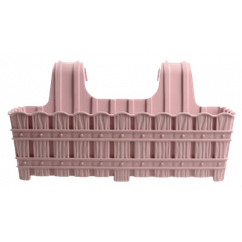 Горшок на перила 50 см VIOLET HOUSE 1061 BAMBOO PINK