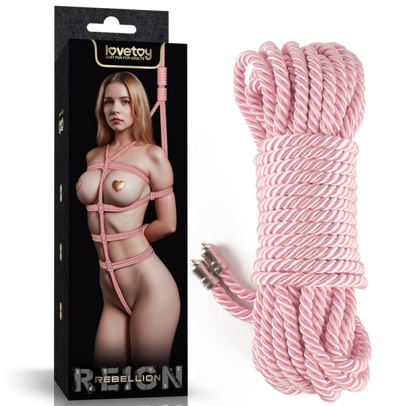 Рожева мотузка для з'єднання Reign Rose Silky Bondage Rope