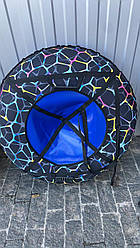 Тюбінг 100 см із камерою ватрушка надувні санки