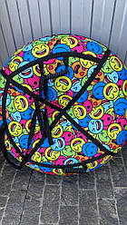 Тюбінг 100 см із камерою ватрушка надувні санки