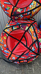 Тюбінг 100 см із камерою ватрушка надувні санки