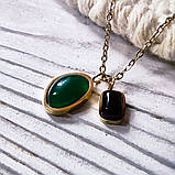 Браслет на ногу з підвісами «Смарагдова елегантність», фото 2