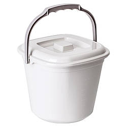 Відро 6л пластикове Smart з кришкою (біла троянда/какао) Алеана А171027-104