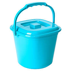 Відро 6л пластикове Smart з кришкою (бірюза) Алеана А171027-08