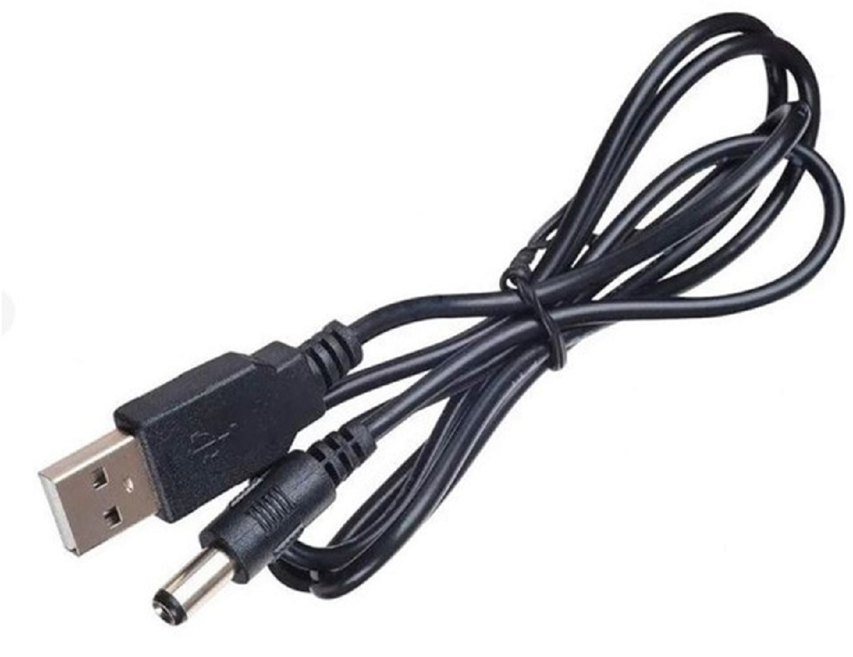 Кабель 5V USB-5.5 для живлення роутера від павербанку 1 м C50010B