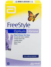 Тест-смужки FreeStyle Optium Фрістайл Оптіум Бета-Кетони, 10 шт
