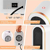 Тепловентилятор міні Supretto настільний електричний, Білий (9070), фото 6