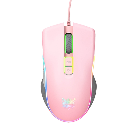 Ігрова миша Onikuma CW908 з підсвічуванням RGB геймерська миша для ПК і ноутбука миша з килимком - Рожева, фото 1