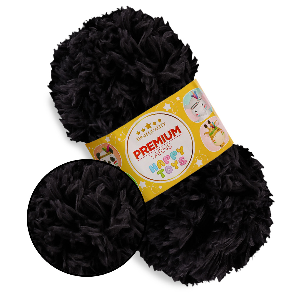 Premium Yarn Happy Toys, Чорний №211