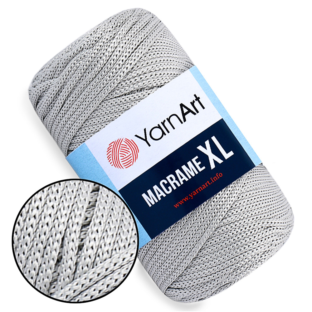 YarnArt Macrame XL, Попелястий №149, шнур поліестеровий 4мм