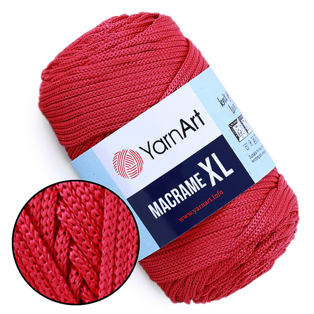 YarnArt Macrame XL, Малиновий №143, шнур поліестеровий 4мм