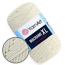 YarnArt Macrame XL, Молочний №137, шнур поліестеровий 4мм