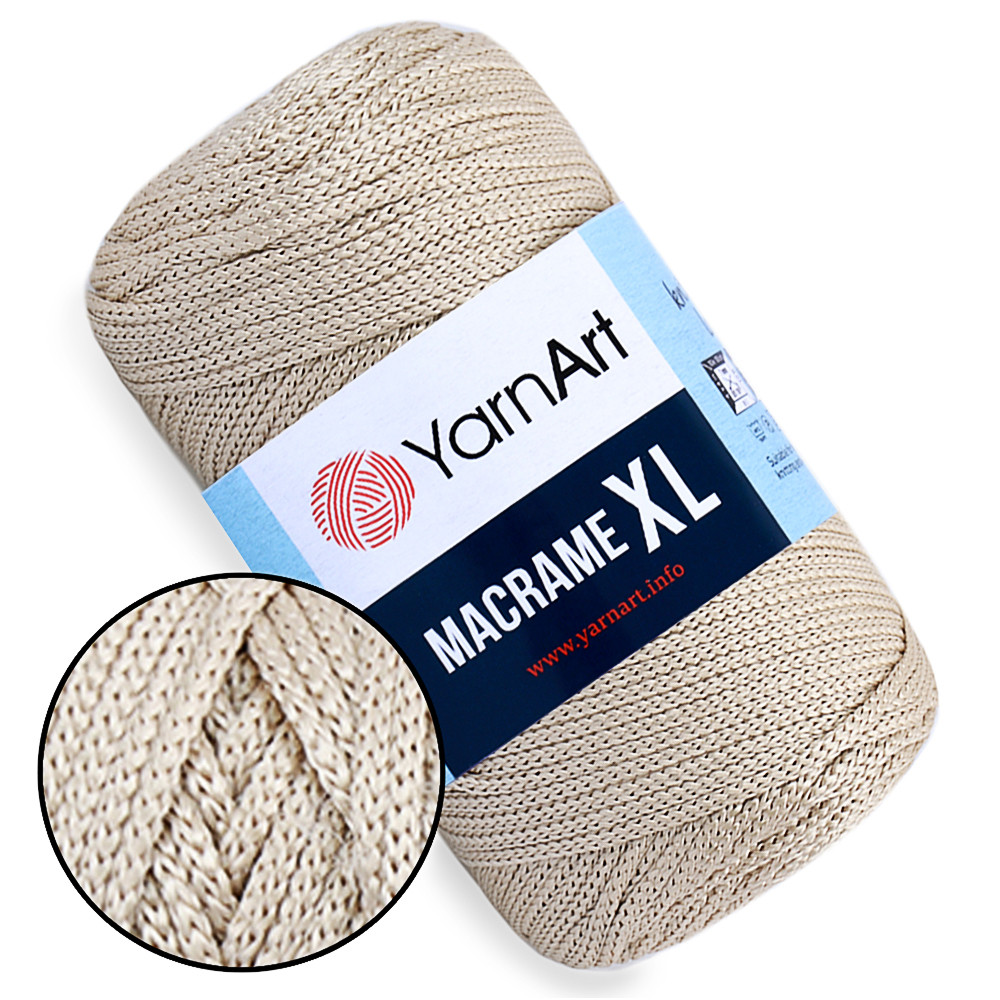 YarnArt Macrame XL, Кава з молоком №166, шнур поліестеровий 4мм