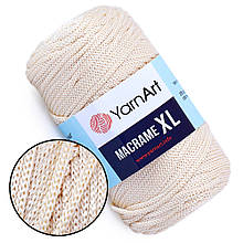 YarnArt Macrame XL, Кремовий №165, шнур поліестеровий 4мм