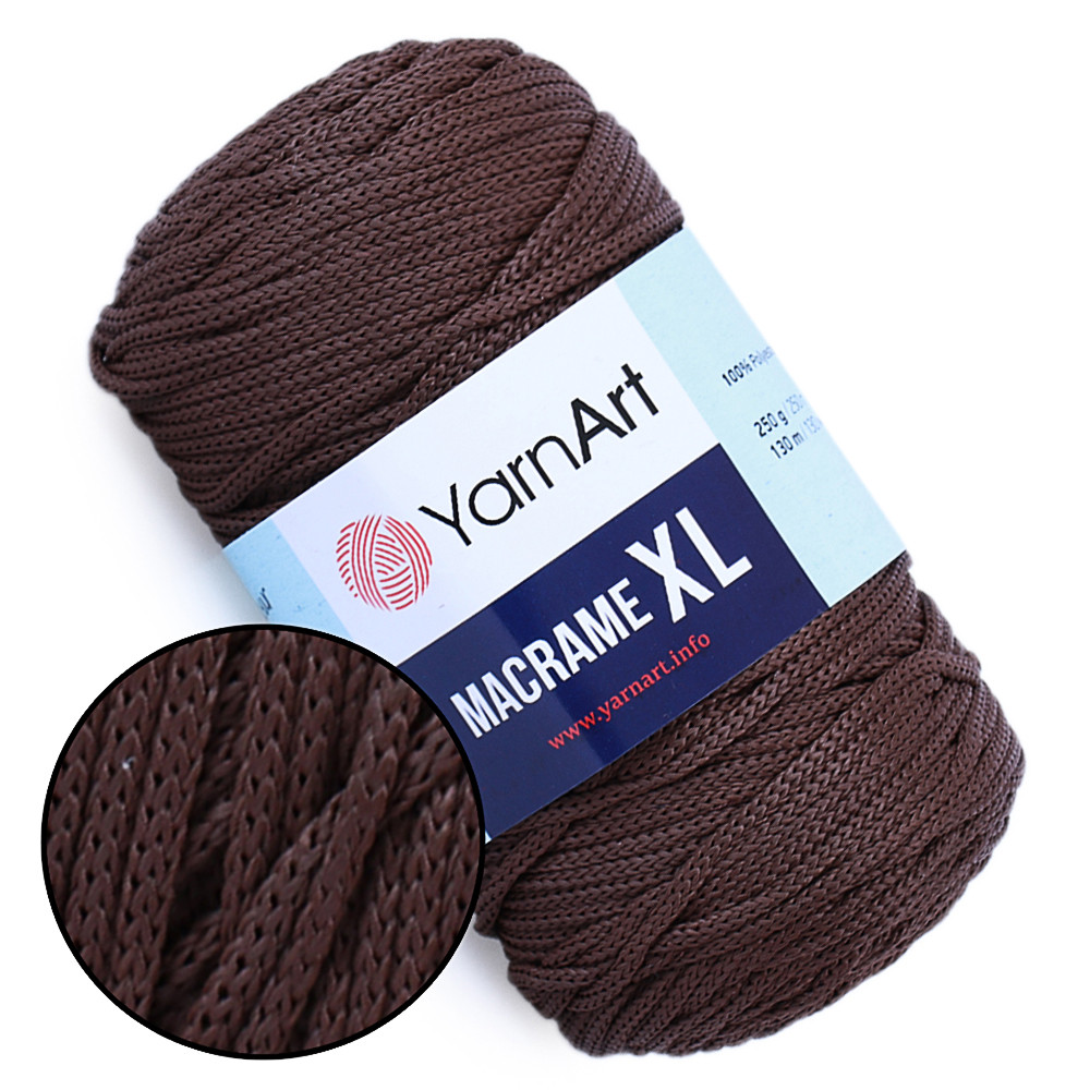 YarnArt Macrame XL, Темно-коричневий №157, шнур поліестеровий 4мм