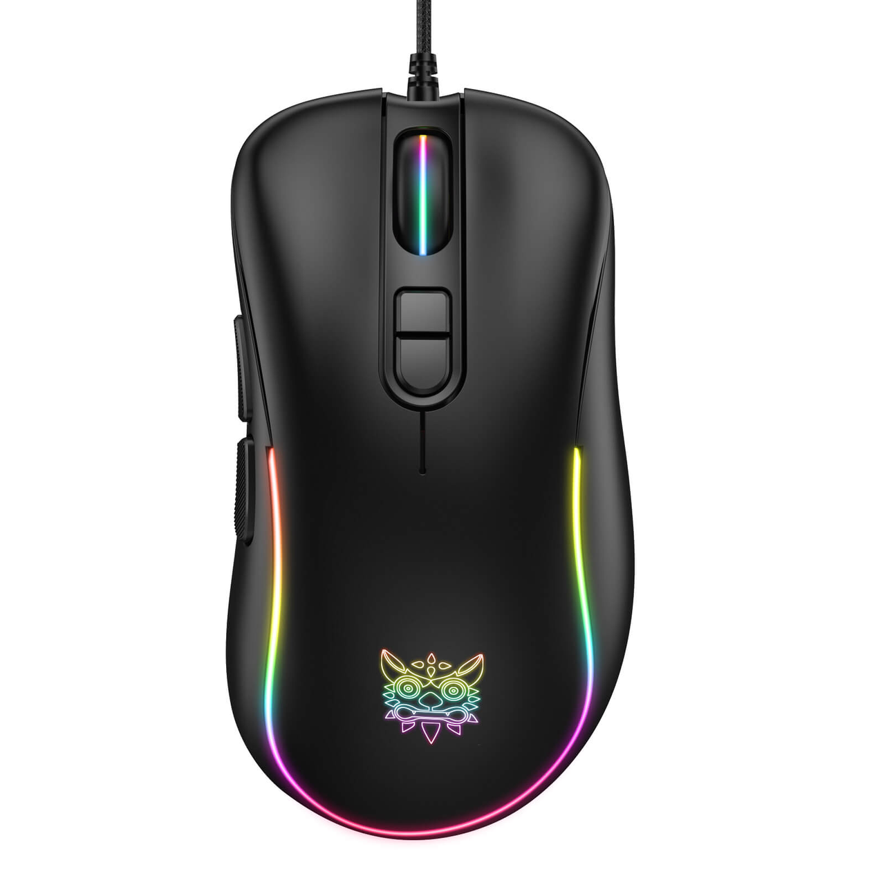 Ігрова миша Onikuma CW907 7200dpi з підсвічуванням RGB геймерська миша для ПК і ноутбука миша з килимком - Чорний