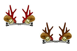 Шпильки для волосся новорічні 2шт Ріжки оленя ООПТ