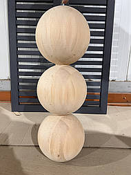 Меблеві ніжки і опори дерев'яні для столу великого діаметру кулі  H.600 D.200 /  Високі Кулі - 3.1